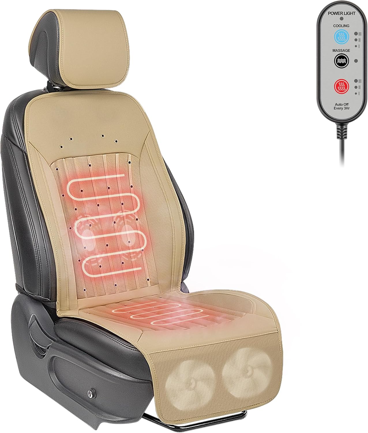 GiTenvy 2025 Upgraded Design Comfortable Seat Cover, Universal Seat Cushion for Winter, Fashion Beige