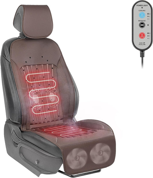 GiTenvy 2025 Upgraded Design Comfortable Seat Cover, Universal Seat Cushion for Winter, Fashion Brown